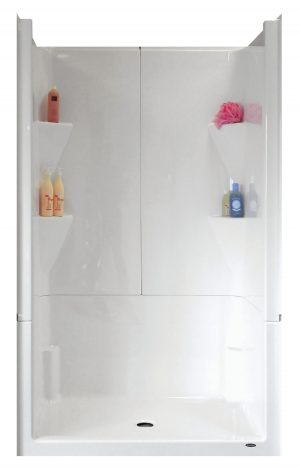 3 piece shower stall with 2025 seat